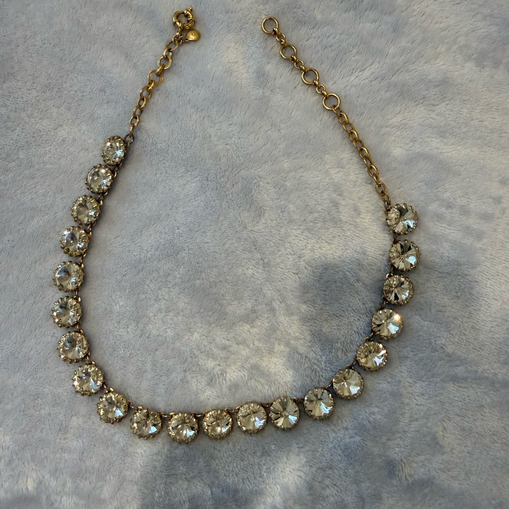 J.Crew Pave Necklace- Elegant Gold Necklace